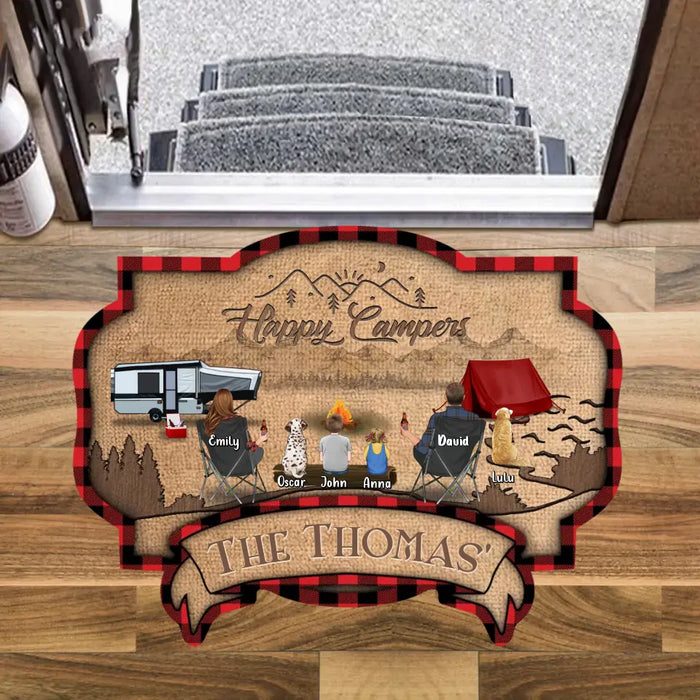 Custom Personalized Camping Partners Doormat - Gift Idea For Family/ Couple/ Camping Lover - Happy Campers