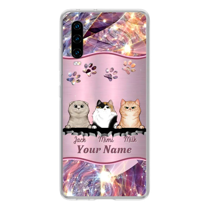 Custom Personalized Cats Phone Case - Gift Idea For Cat Lover - Up to 3  Cats - Cases For Oppo/Xiaomi/Huawei