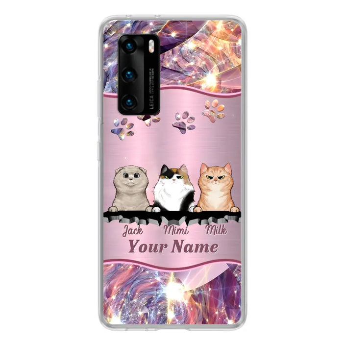 Custom Personalized Cats Phone Case - Gift Idea For Cat Lover - Up to 3  Cats - Cases For Oppo/Xiaomi/Huawei