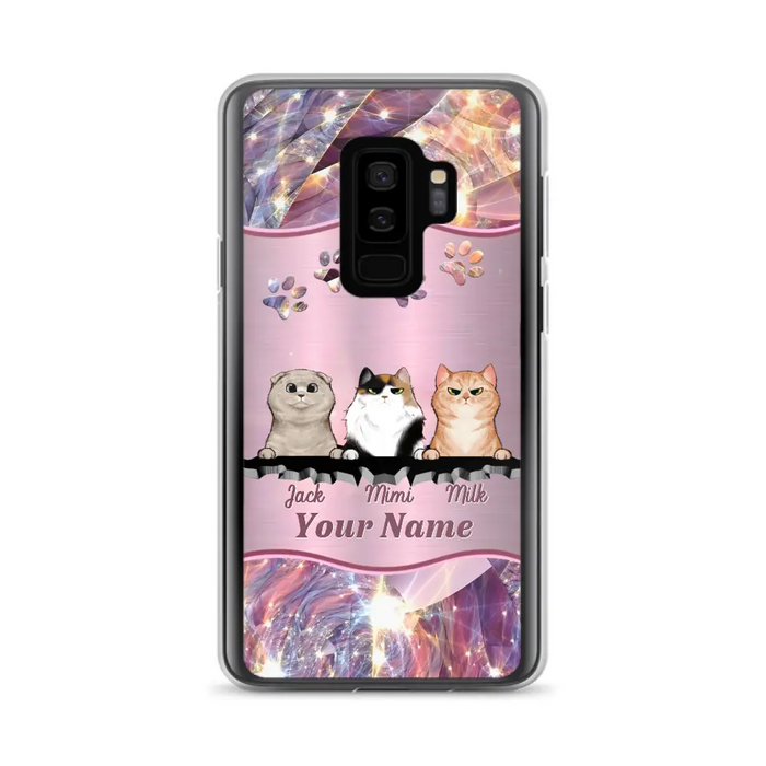 Custom Personalized Cats Phone Case - Gift Idea For Cat Lover - Up to 3  Cats - Cases For iPhone/Samsung