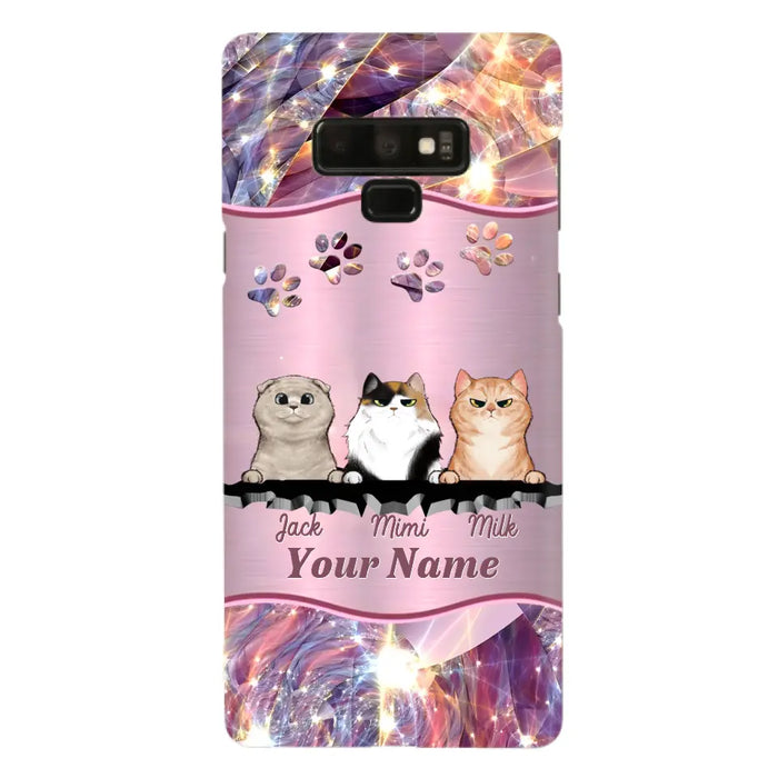 Custom Personalized Cats Phone Case - Gift Idea For Cat Lover - Up to 3  Cats - Cases For iPhone/Samsung