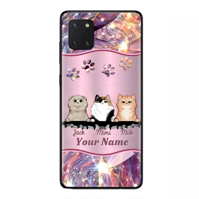 Custom Personalized Cats Phone Case - Gift Idea For Cat Lover - Up to 3  Cats - Cases For iPhone/Samsung