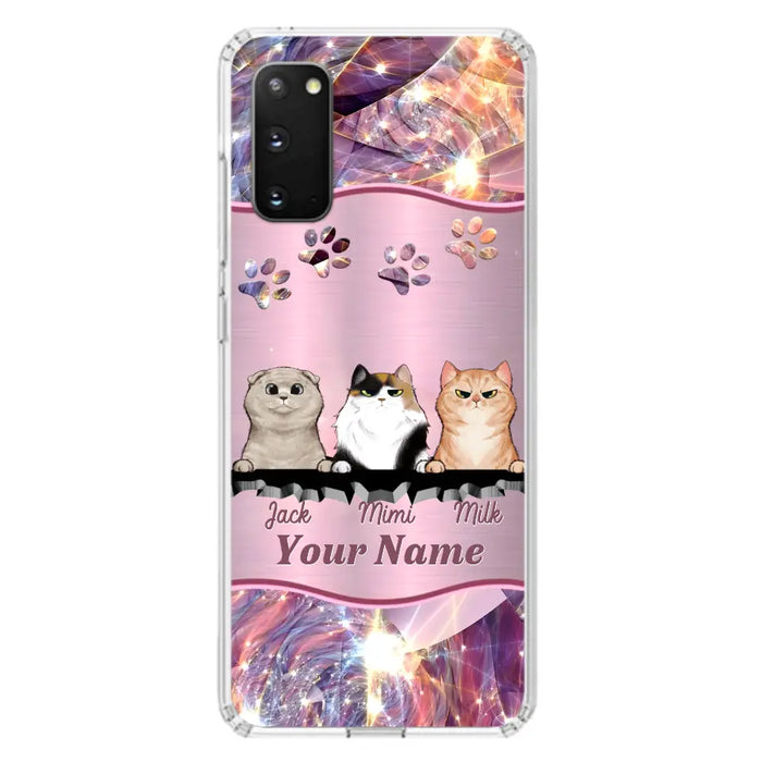 Custom Personalized Cats Phone Case - Gift Idea For Cat Lover - Up to 3  Cats - Cases For iPhone/Samsung