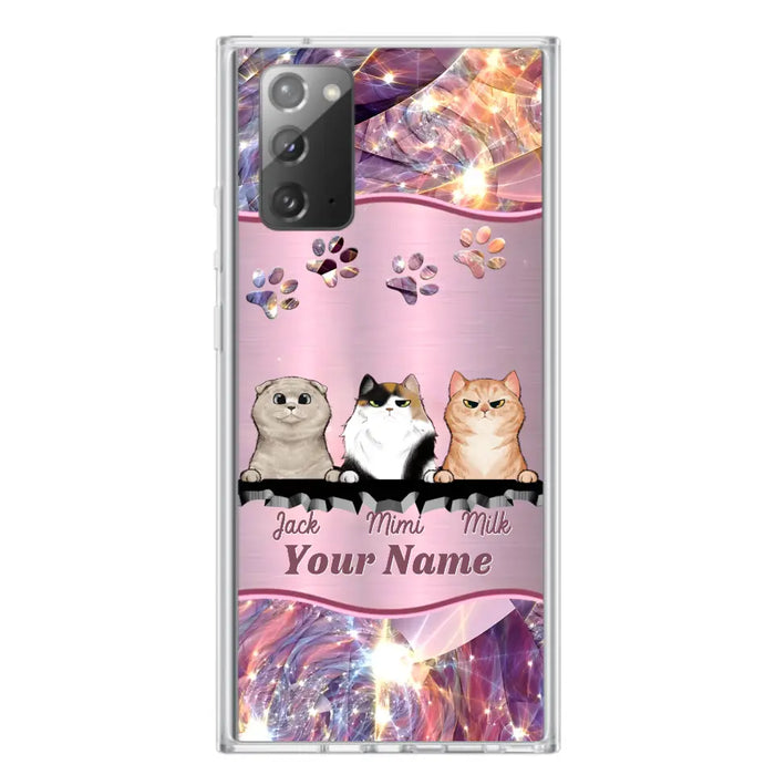 Custom Personalized Cats Phone Case - Gift Idea For Cat Lover - Up to 3  Cats - Cases For iPhone/Samsung