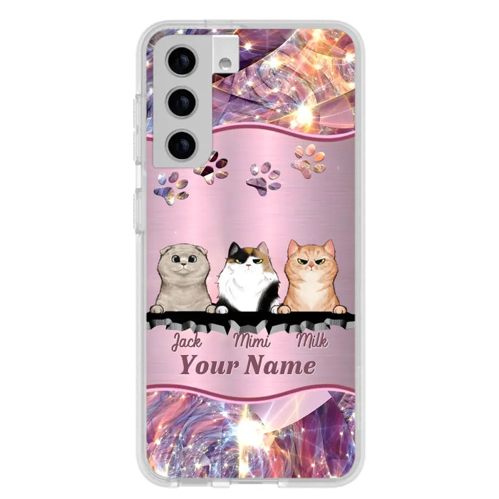 Custom Personalized Cats Phone Case - Gift Idea For Cat Lover - Up to 3  Cats - Cases For iPhone/Samsung