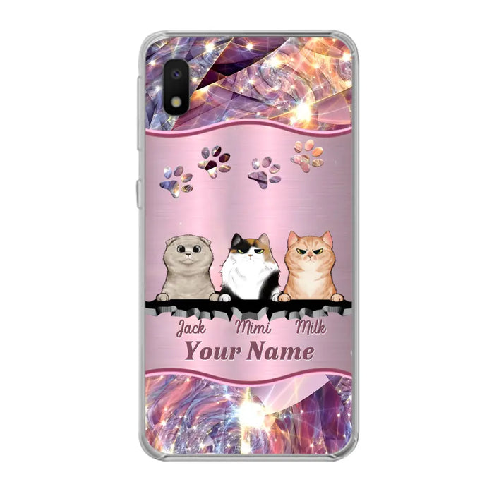 Custom Personalized Cats Phone Case - Gift Idea For Cat Lover - Up to 3  Cats - Cases For iPhone/Samsung