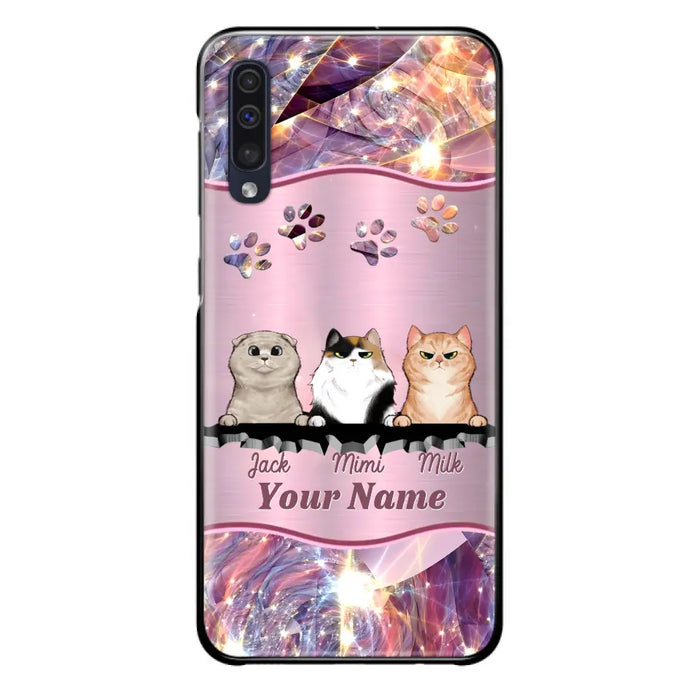 Custom Personalized Cats Phone Case - Gift Idea For Cat Lover - Up to 3  Cats - Cases For iPhone/Samsung