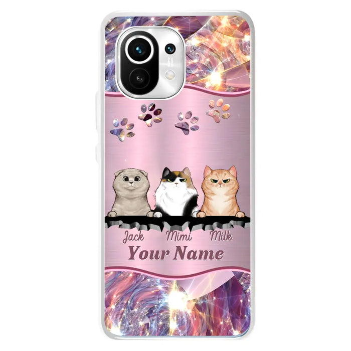 Custom Personalized Cats Phone Case - Gift Idea For Cat Lover - Up to 3  Cats - Cases For Oppo/Xiaomi/Huawei