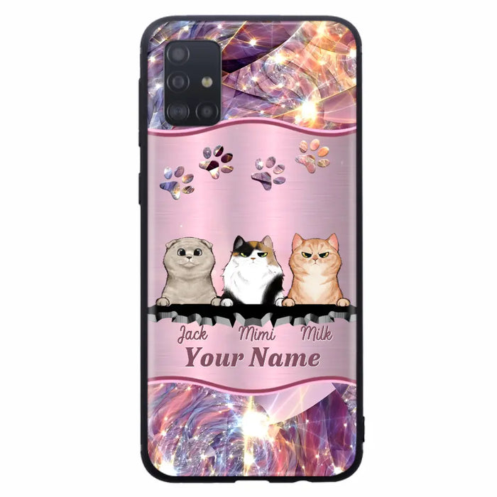 Custom Personalized Cats Phone Case - Gift Idea For Cat Lover - Up to 3  Cats - Cases For iPhone/Samsung