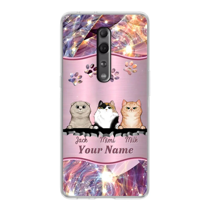 Custom Personalized Cats Phone Case - Gift Idea For Cat Lover - Up to 3  Cats - Cases For Oppo/Xiaomi/Huawei