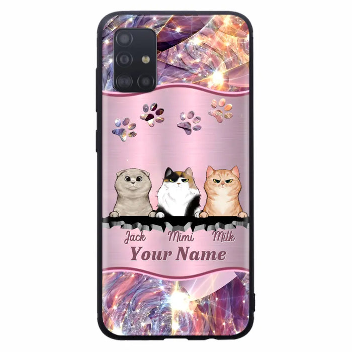 Custom Personalized Cats Phone Case - Gift Idea For Cat Lover - Up to 3  Cats - Cases For iPhone/Samsung