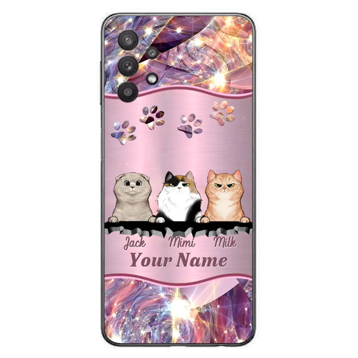 Custom Personalized Cats Phone Case - Gift Idea For Cat Lover - Up to 3  Cats - Cases For iPhone/Samsung