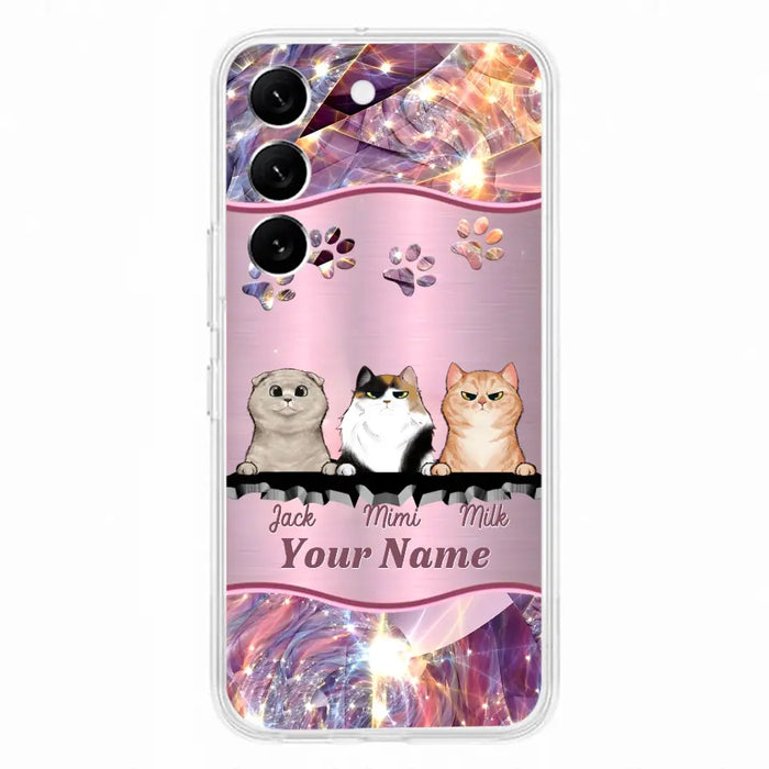 Custom Personalized Cats Phone Case - Gift Idea For Cat Lover - Up to 3  Cats - Cases For iPhone/Samsung