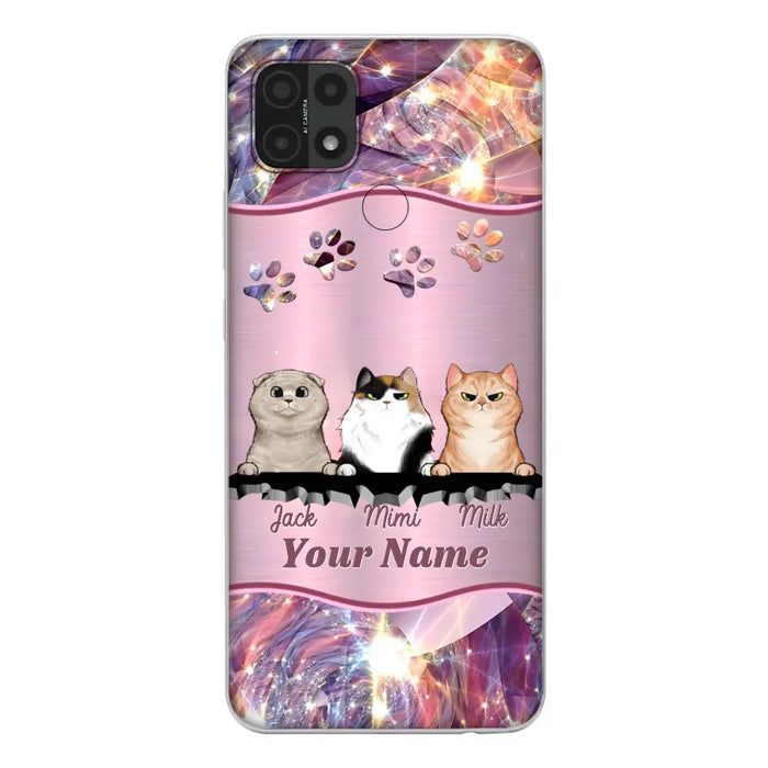 Custom Personalized Cats Phone Case - Gift Idea For Cat Lover - Up to 3  Cats - Cases For Oppo/Xiaomi/Huawei