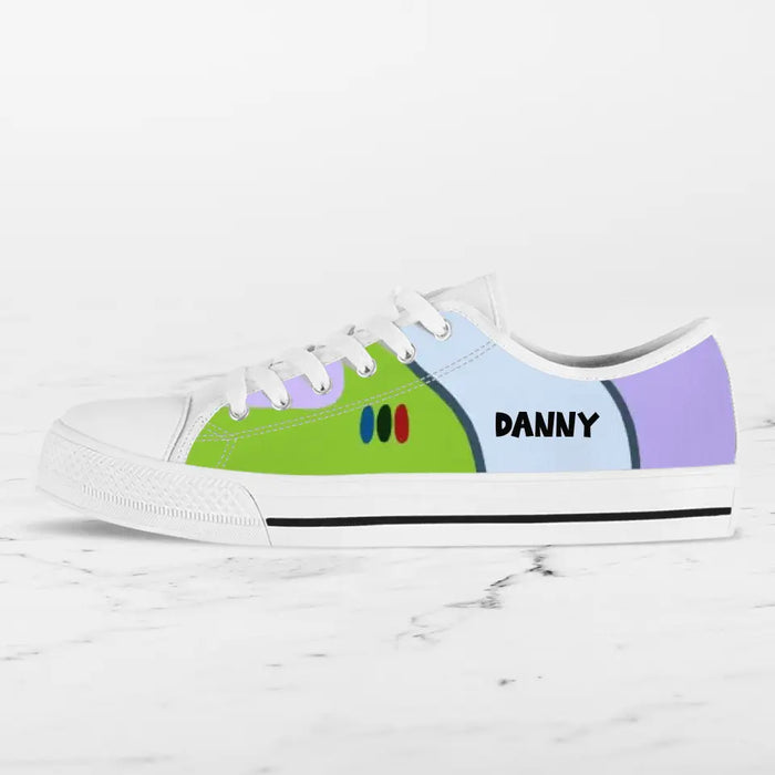 Custom Personalized Canvas Sneakers For Men & Women - Gift Idea For Cartoon Lovers - Custom Name