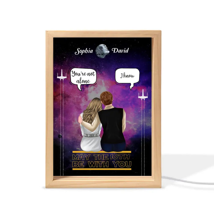 Custom Personalized Couple Picture Frame Light Box - Anniversary/ Valentine/ Christmas Gift Idea For Couple - May The 10th Be With You