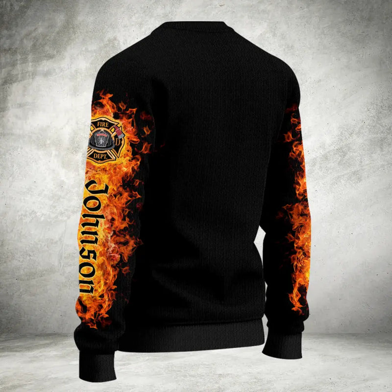 Personalized Firefighter Photo AOP Sweater - Gift Idea For Firefighter - The Title Firefighter Cannot Be Inherited