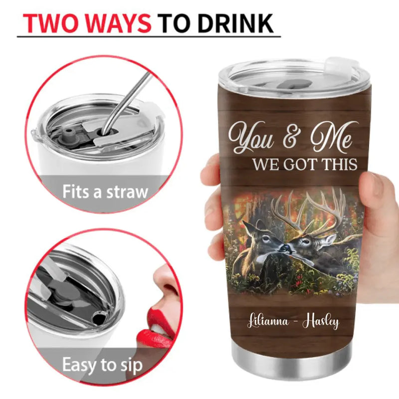 Personalized Couple Tumbler - Gift Idea For Couple/Him/Her/Valentine's Day - To My Wife I Wish I Could Turn Back The Clock
