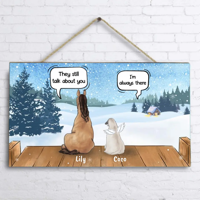 Personalized Dog Horse Door Sign - Up to 5 Pets - Xmas Gift For Dog/Horse Lover