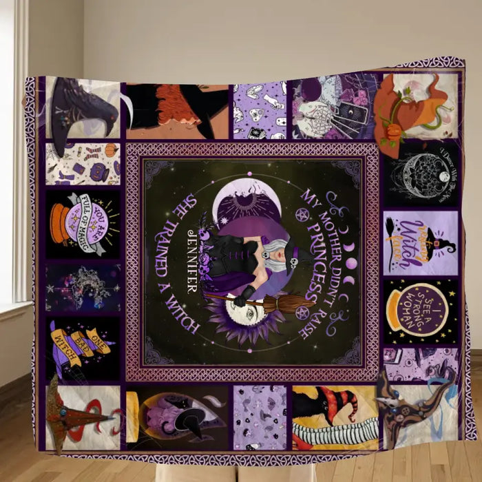 Custom Personalized Witch Quilt/Fleece Blanket/Pillow Cover - Halloween Gift Idea For Witch Lovers - Remember Whose Daughter You Are