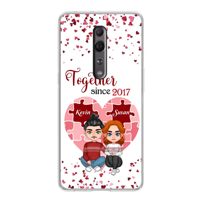 Custom Personalized Couple Phone Case - Gift Idea For Couple/Valentines Day - Together Since 2017 - Case For Oppo/Xiaomi/Huawei