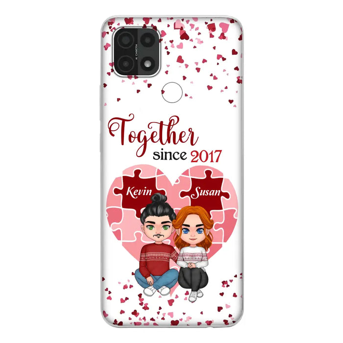 Custom Personalized Couple Phone Case - Gift Idea For Couple/Valentines Day - Together Since 2017 - Case For Oppo/Xiaomi/Huawei