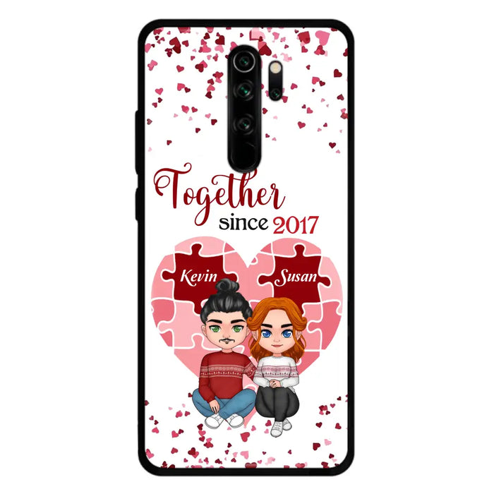 Custom Personalized Couple Phone Case - Gift Idea For Couple/Valentines Day - Together Since 2017 - Case For Oppo/Xiaomi/Huawei