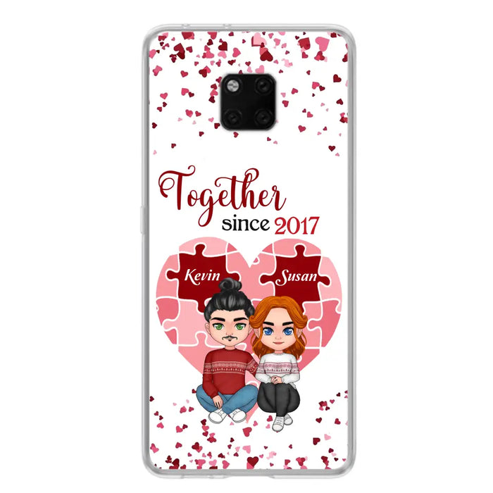 Custom Personalized Couple Phone Case - Gift Idea For Couple/Valentines Day - Together Since 2017 - Case For Oppo/Xiaomi/Huawei