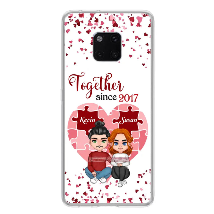 Custom Personalized Couple Phone Case - Gift Idea For Couple/Valentines Day - Together Since 2017 - Case For Oppo/Xiaomi/Huawei