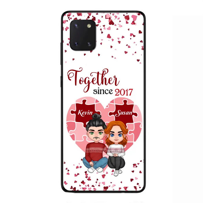 Custom Personalized Couple Phone Case - Gift Idea For Couple/Valentines Day - Together Since 2017 - Case For iPhone/Samsung