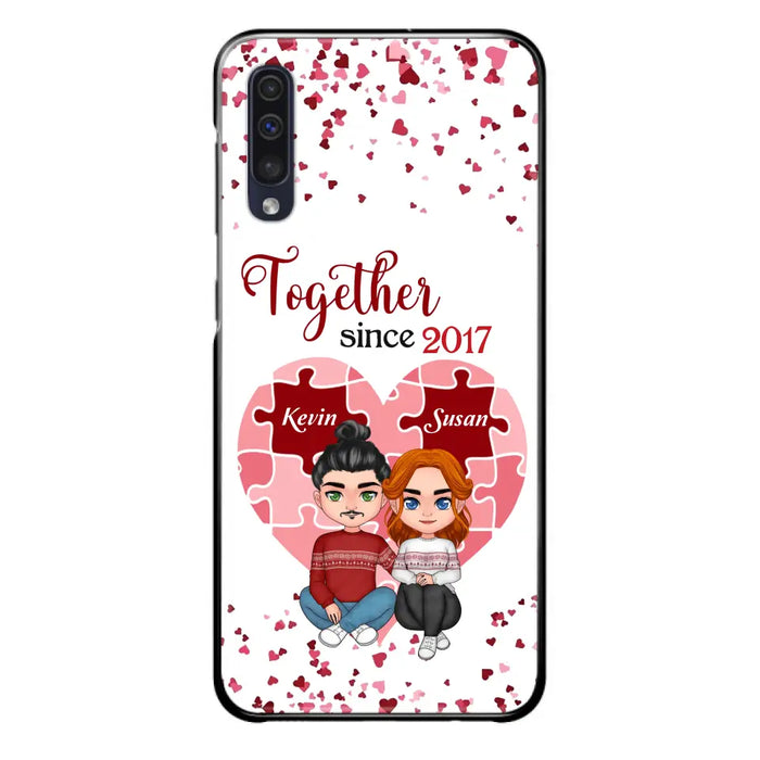 Custom Personalized Couple Phone Case - Gift Idea For Couple/Valentines Day - Together Since 2017 - Case For iPhone/Samsung