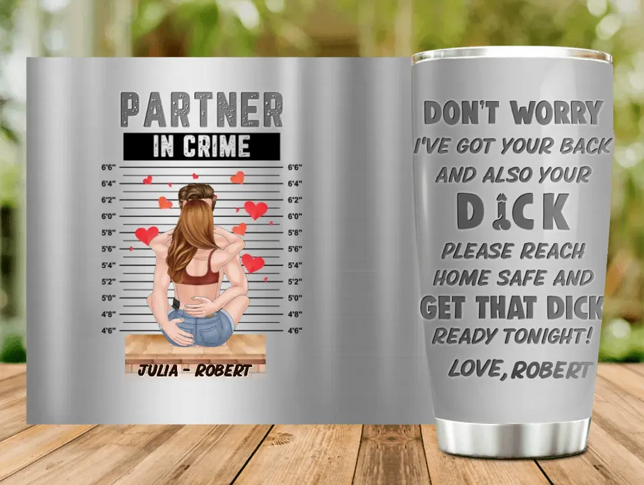 Custom Personalized Couple Tumbler - Gift Idea For Couple/Him/Her/Valentine's Day - Don't Worry I've Got Your Back