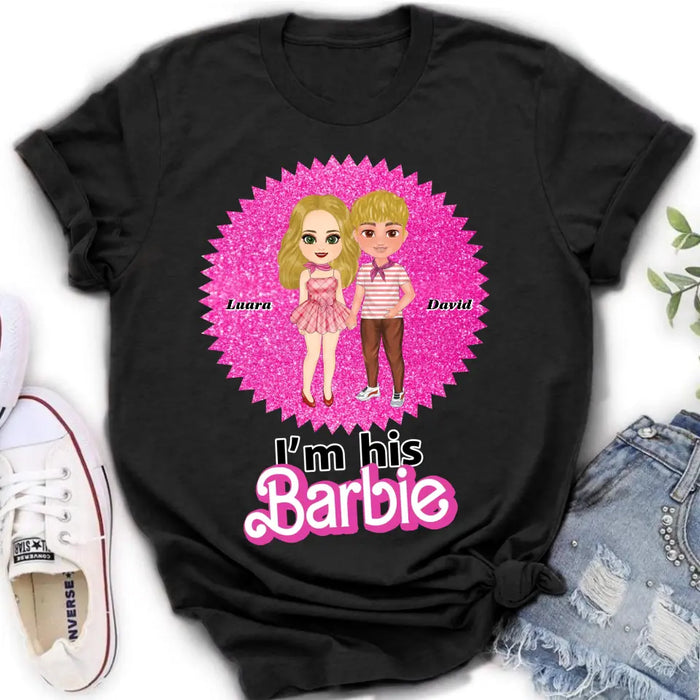 Custom Personalized Couple Matching T-Shirt/ Long Sleeve/ Sweatshirt/ Hoodie - Gift Idea For Couple - I'm Her Barbie