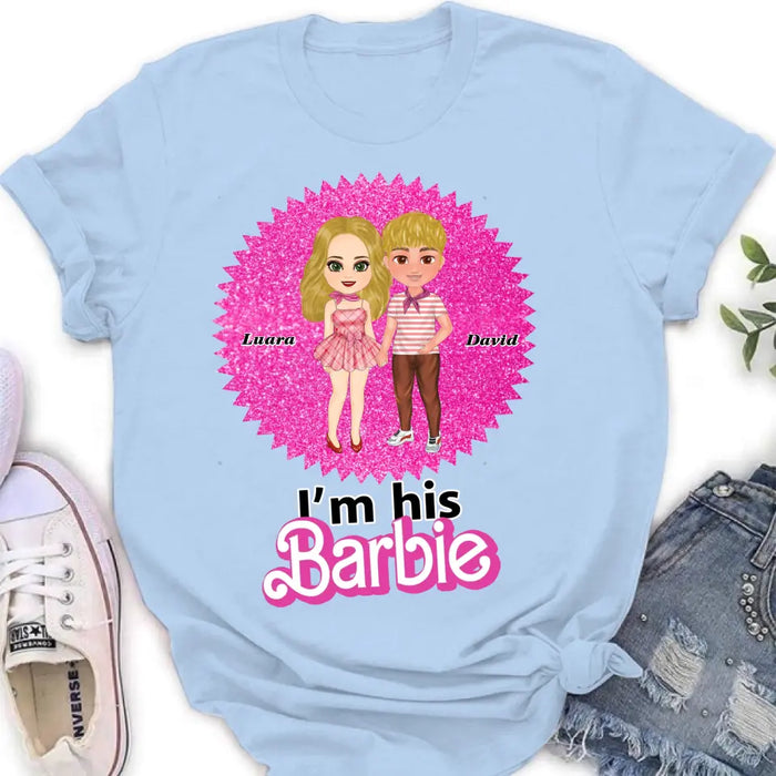 Custom Personalized Couple Matching T-Shirt/ Long Sleeve/ Sweatshirt/ Hoodie - Gift Idea For Couple - I'm Her Barbie