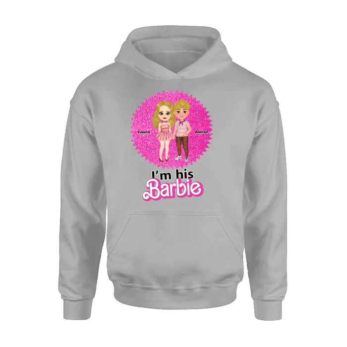 Custom Personalized Couple Matching T-Shirt/ Long Sleeve/ Sweatshirt/ Hoodie - Gift Idea For Couple - I'm Her Barbie