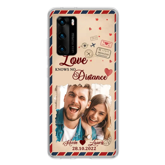 Custom Personalized Couple Phone Case - Gift Idea For Couple/Valentines Day - Upload Photo - Love Knows No Distance - Case For Oppo/ Xiaomi/ Huawei