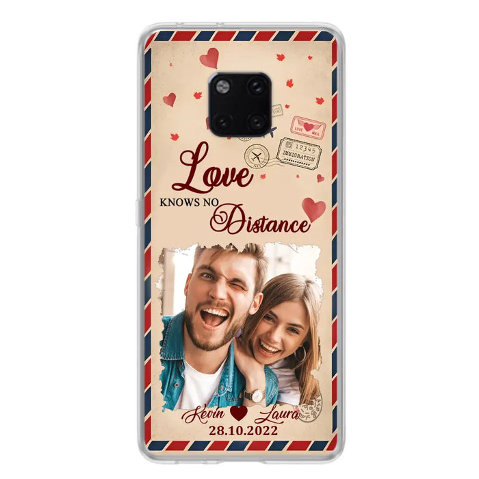 Custom Personalized Couple Phone Case - Gift Idea For Couple/Valentines Day - Upload Photo - Love Knows No Distance - Case For Oppo/ Xiaomi/ Huawei