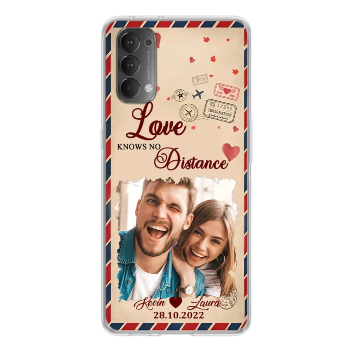 Custom Personalized Couple Phone Case - Gift Idea For Couple/Valentines Day - Upload Photo - Love Knows No Distance - Case For Oppo/ Xiaomi/ Huawei