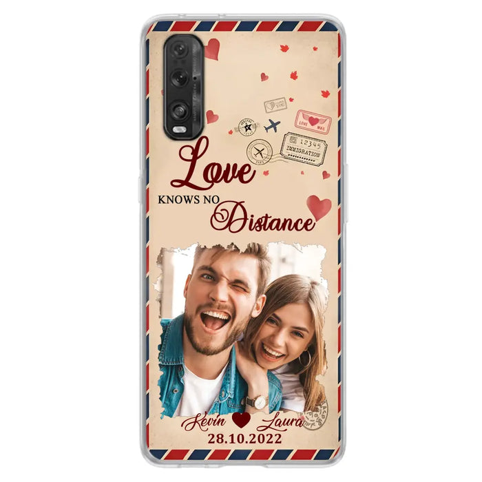 Custom Personalized Couple Phone Case - Gift Idea For Couple/Valentines Day - Upload Photo - Love Knows No Distance - Case For Oppo/ Xiaomi/ Huawei