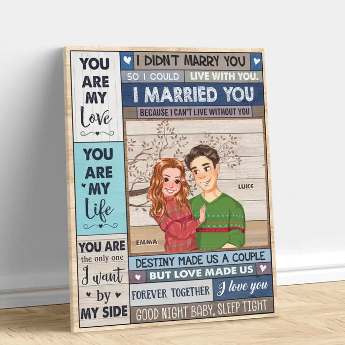 Custom Personalized Couple Canvas - Gift Idea For Couple/ Him/ Her - You Are My Love