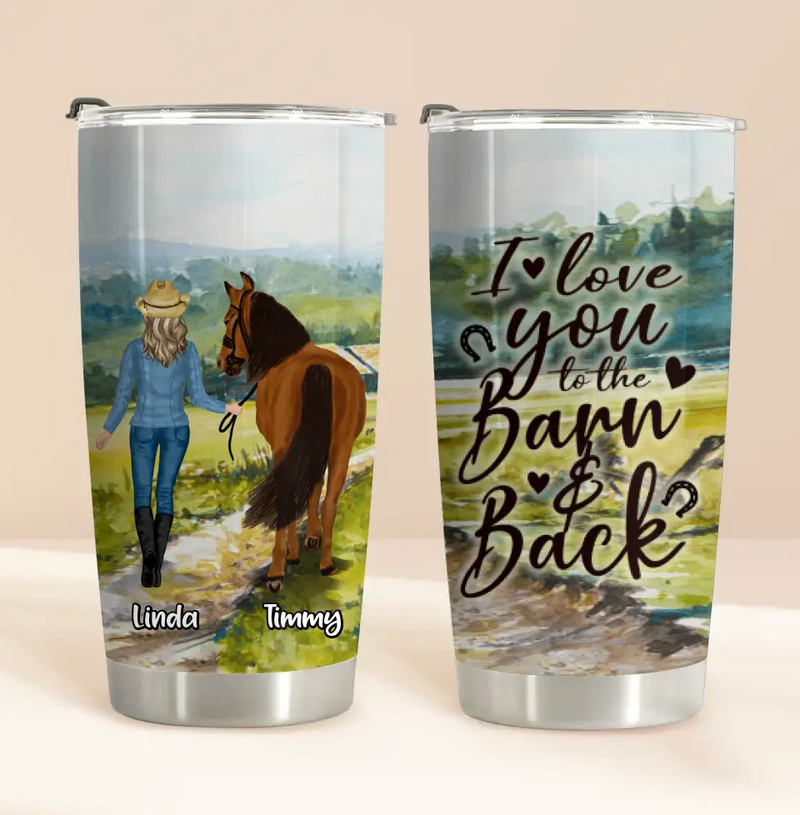 Personalized Horse Girl Tumbler - Up to 4 Horses - Best Gift For Horse Lovers - Never Walk Alone