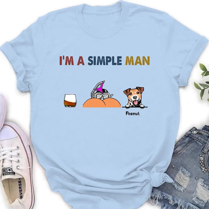 I'm Simple Man Funny Shirt, Personalized Shirt, Gifts for Dog Dad