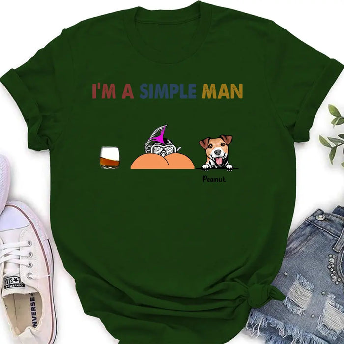 I'm Simple Man Funny Shirt, Personalized Shirt, Gifts for Dog Dad