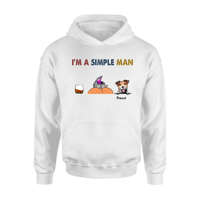 I'm Simple Man Funny Shirt, Personalized Shirt, Gifts for Dog Dad