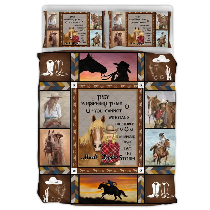Custom Personalized Horse Girl Quilt Bed Sets - Gift Idea For Girl/Horse Lovers - You Can Not Withstand The Storm