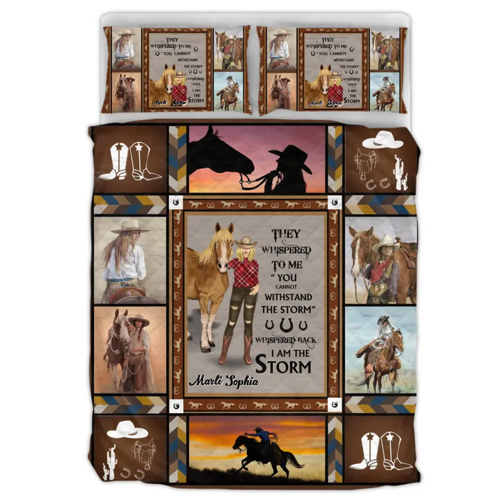 Custom Personalized Horse Girl Quilt Bed Sets - Gift Idea For Girl/Horse Lovers - I Am The Storm