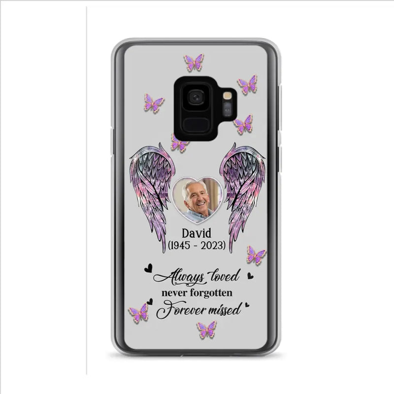 Personalized Memorial Phone Case - Memorial Gift Idea For Family Member - Upload Photo - Case For iPhone/Samsung - Always Loved Never Forgotten Forever Missed