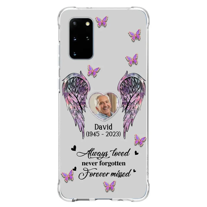 Custom Personalized Memorial Phone Case - Memorial Gift Idea For Family Member - Upload Photo - Case For iPhone/Samsung - Always Loved Never Forgotten Forever Missed