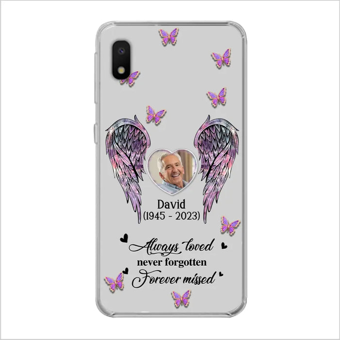 Custom Personalized Memorial Phone Case - Memorial Gift Idea For Family Member - Upload Photo - Case For iPhone/Samsung - Always Loved Never Forgotten Forever Missed