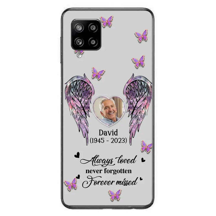 Custom Personalized Memorial Phone Case - Memorial Gift Idea For Family Member - Upload Photo - Case For iPhone/Samsung - Always Loved Never Forgotten Forever Missed